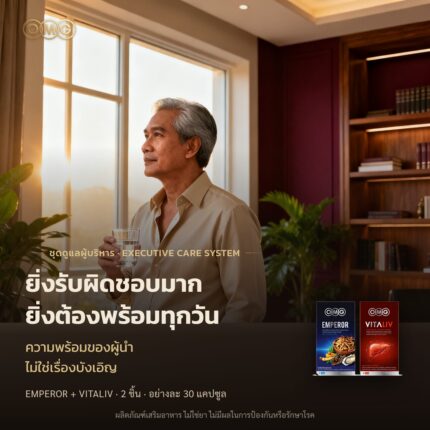 แบนเนอร์ ชุดดูแลผู้บริหาร OMG (Emperor + Vitaliv) — เปิดเรื่อง อัตราส่วน 1:1